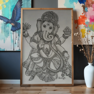 The Calm And Powerful Art Of Lord Ganesha With Every Detail