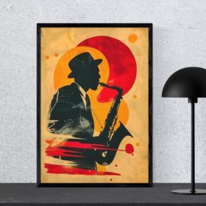 The Man With The Aggressive Tune Of Saxophone & Hat