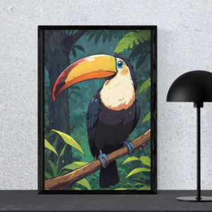 The Duck-Billed In The Green Woods In A Forest Frame