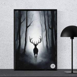 The Reindeer in Shadow Majestic Nordic Silhouette Wildlife