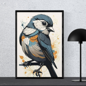 The Wings Of The Lark In The White Meadows In A Frame